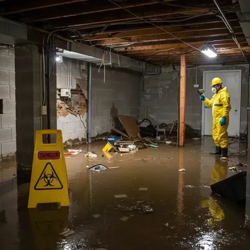 Flooded Basement Electrical Hazard in Shively, KY Property